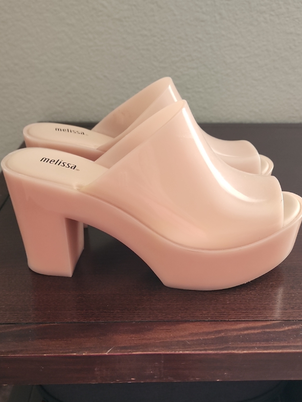 Melissa HYPE Women's Nude Platform Mule Heels